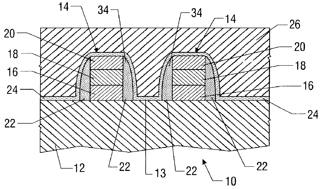 Semiconductor structure useful in a self-aligned contact having multiple insulation layers of non-uniform thickness