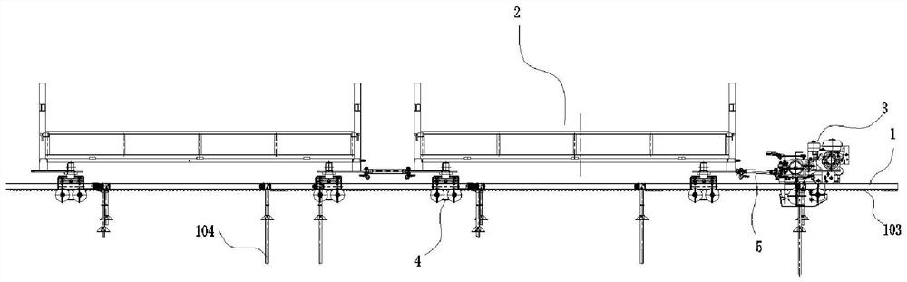 Mountain heavy-load monorail transport vehicle for overhead transmission line construction