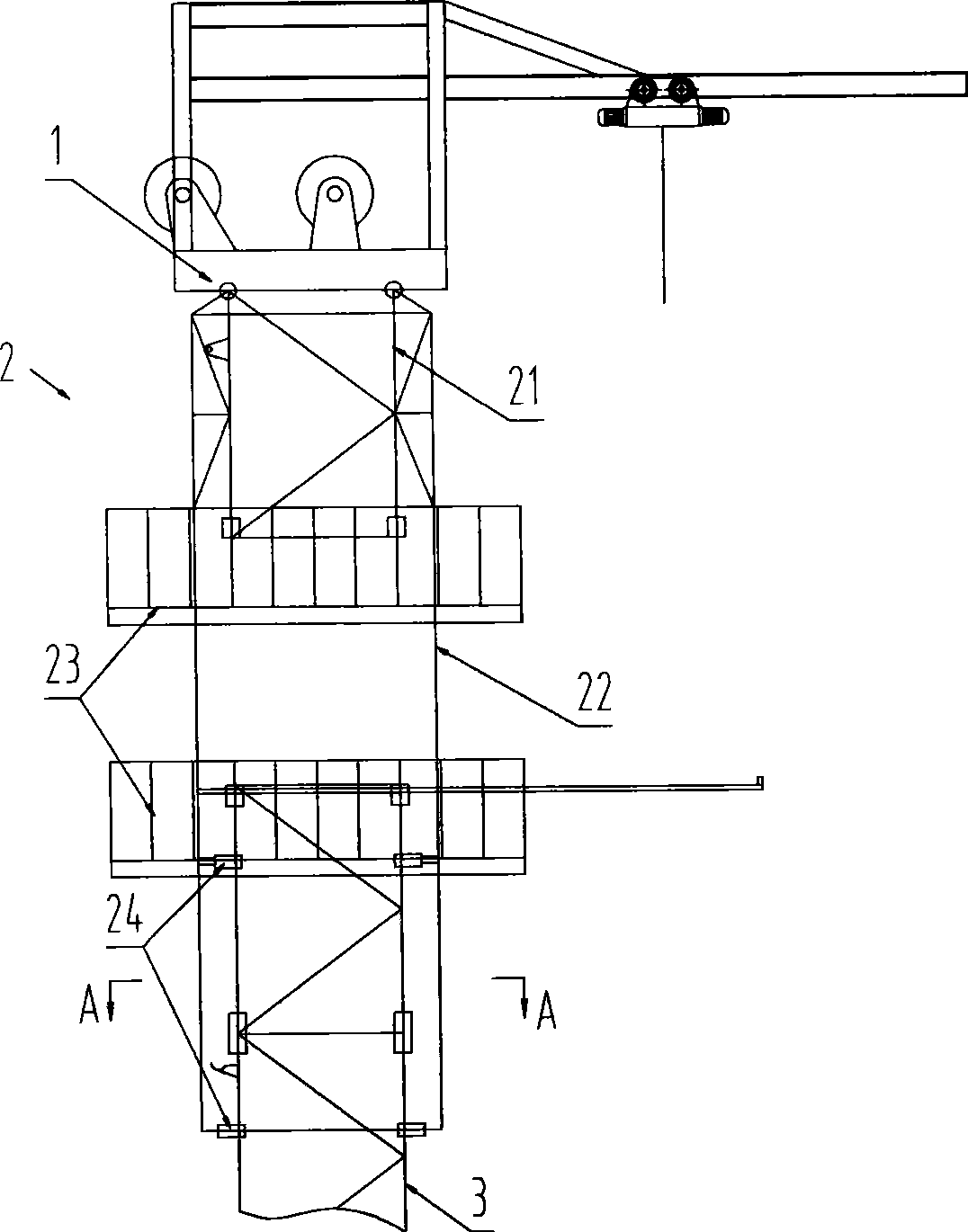 Top butt-joint type oil rig headframe