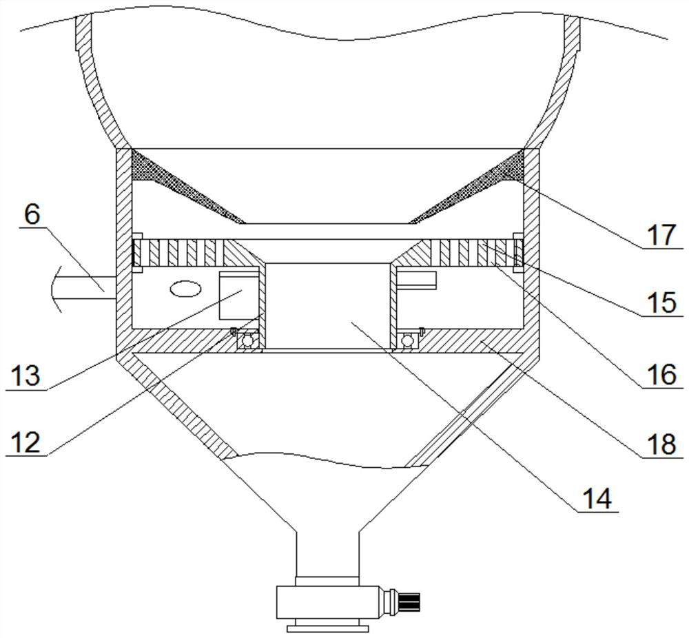 An automatic treatment device for gypsum powder dust