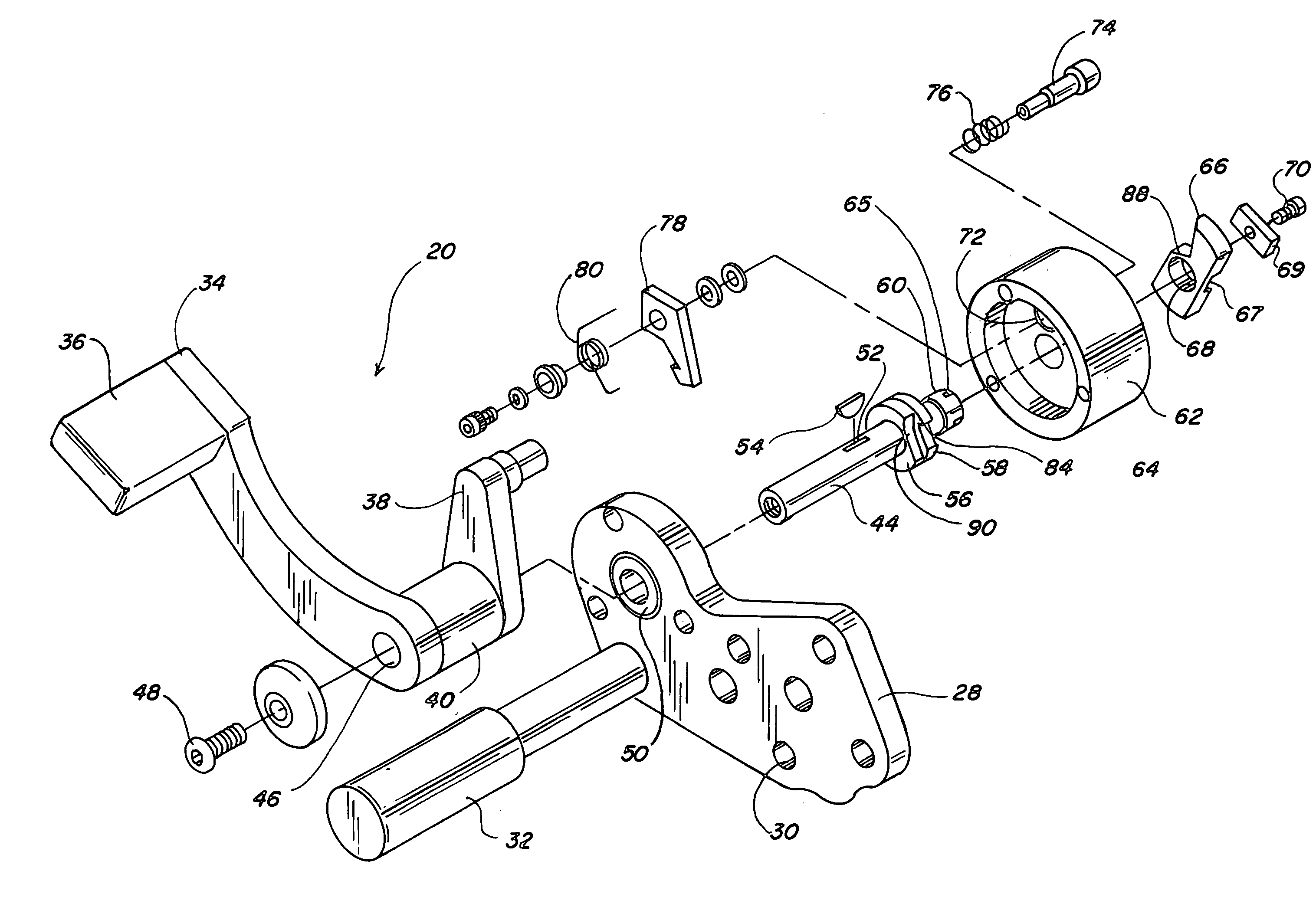 Foot operated motorcycle clutch