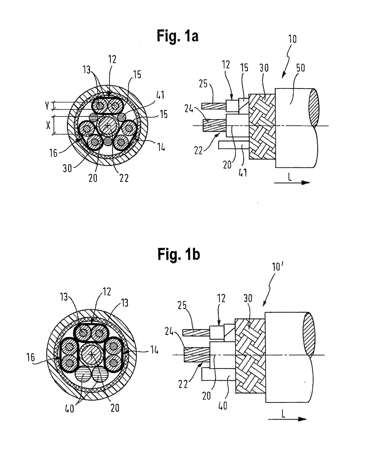 Cable with stranded wire pairs