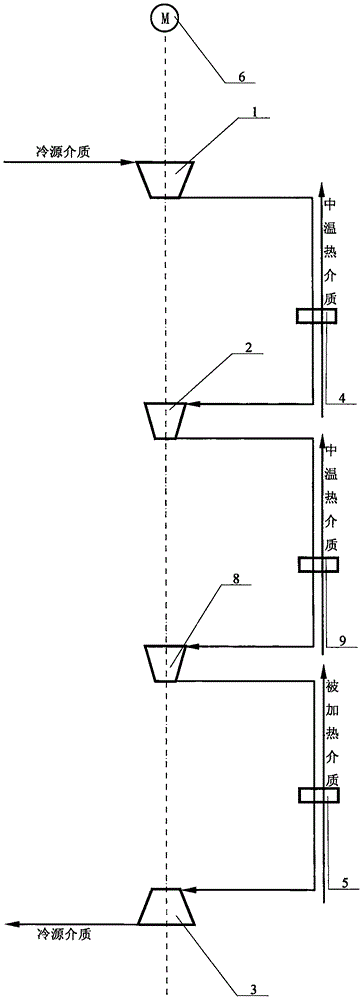 Open-type bidirectional thermodynamic cycle and second-class thermally-driven compression heat pump