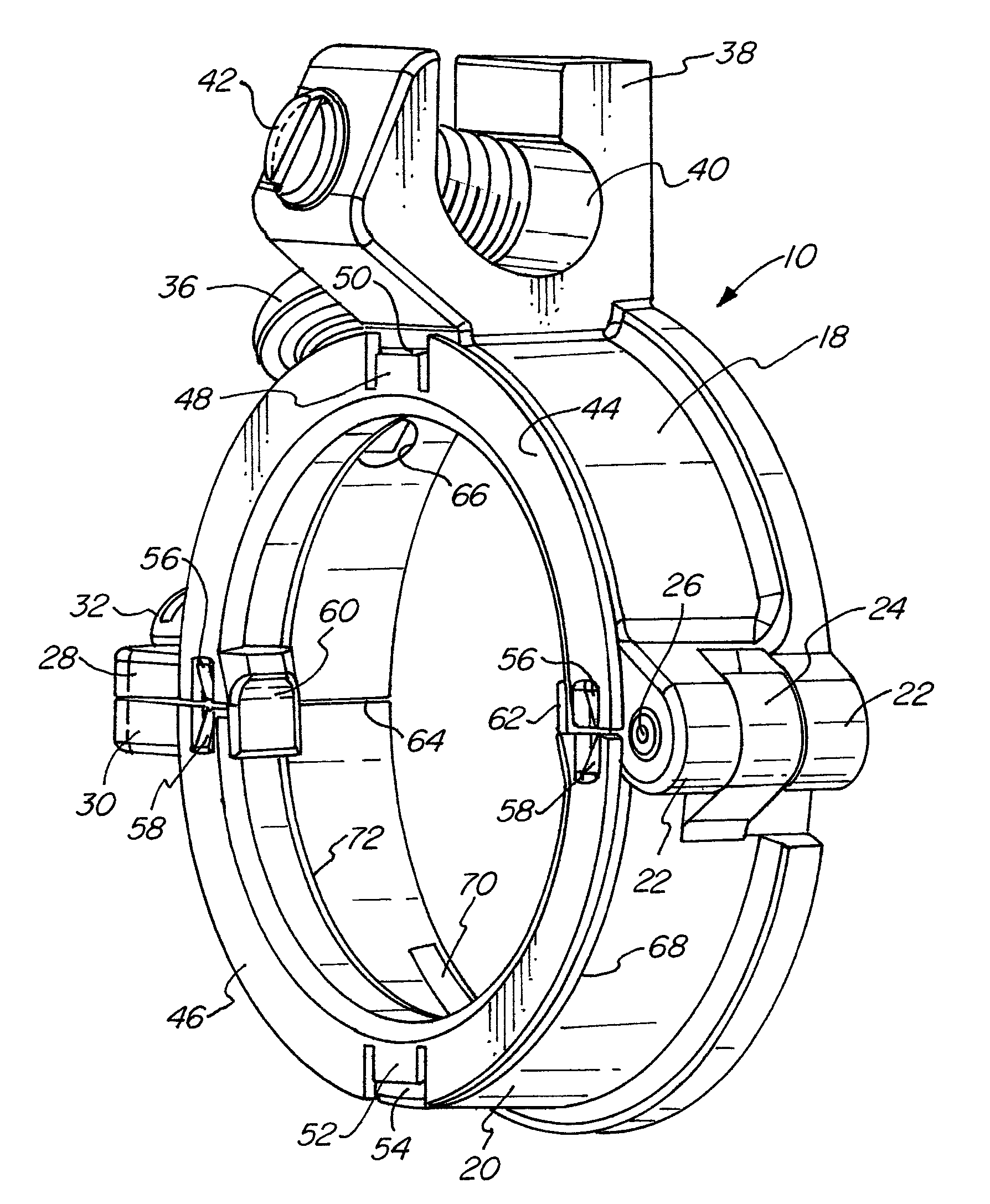 Split electrical grounding bushing with securely attached sections forming continuous insulation