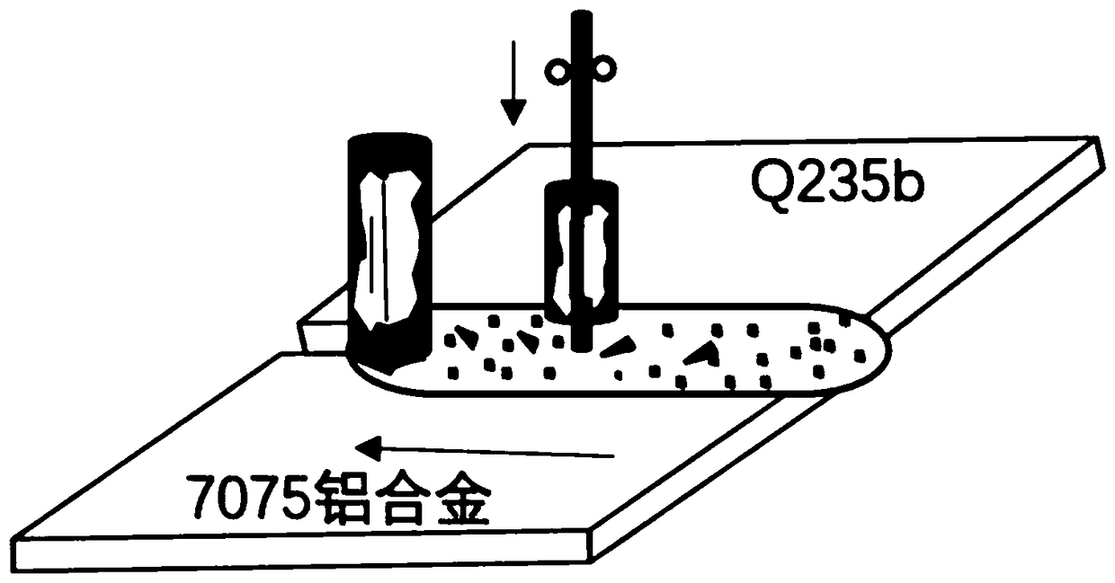 High-entropy flux-cored wire used for aluminum-steel submerged arc welding and preparation method thereof