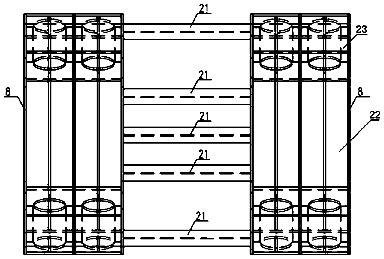 Tower top anchoring device for connecting double main cables of suspension cable pipeline bridge