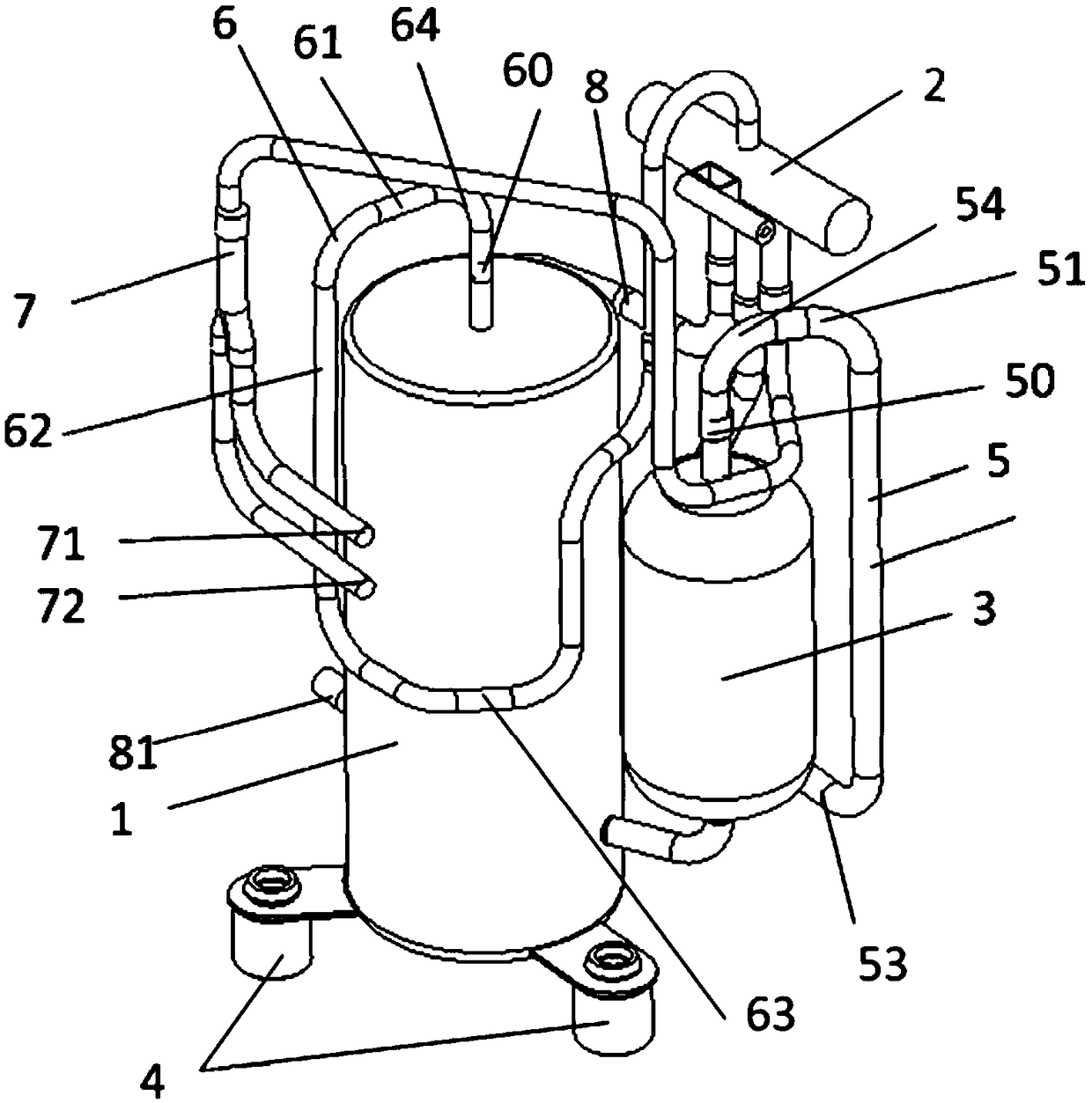 Simulation optimization method of compressor piping vibration of constant frequency air conditioner