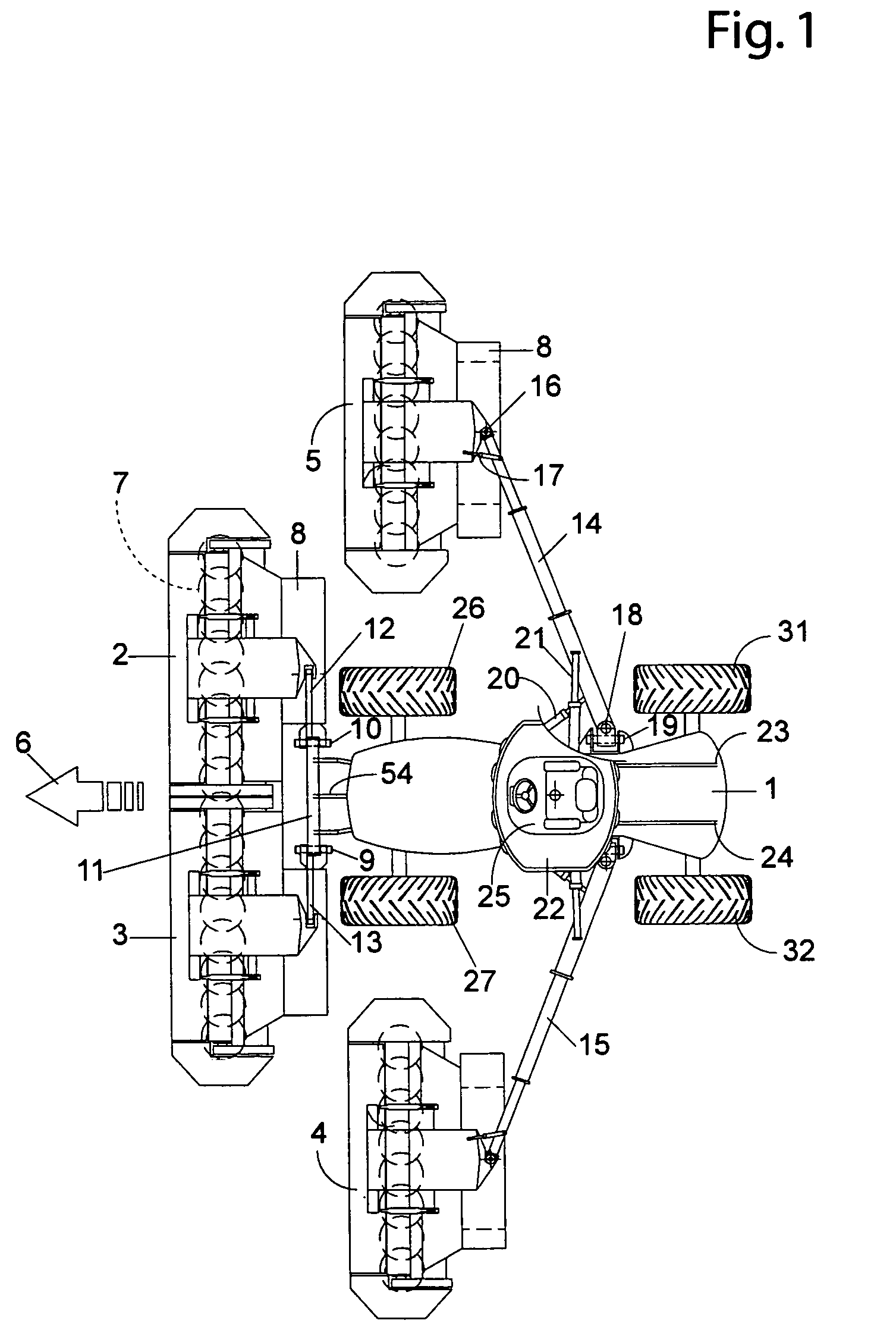 Agricultural machine for cutting products