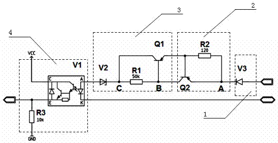 Switching value acquisition insulating circuit