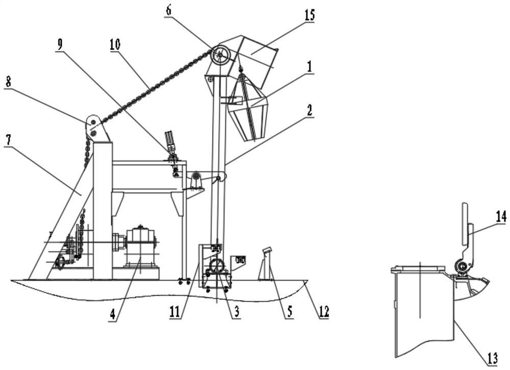 Rotary ascending pipe graphite cleaning device and using method thereof