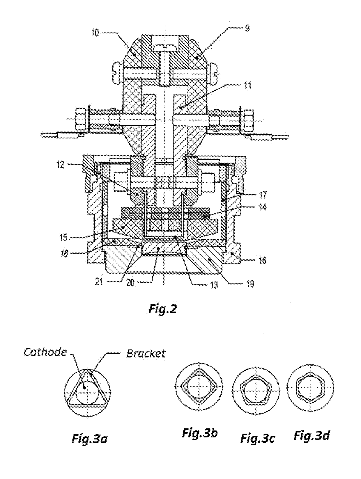 Axial electron gun