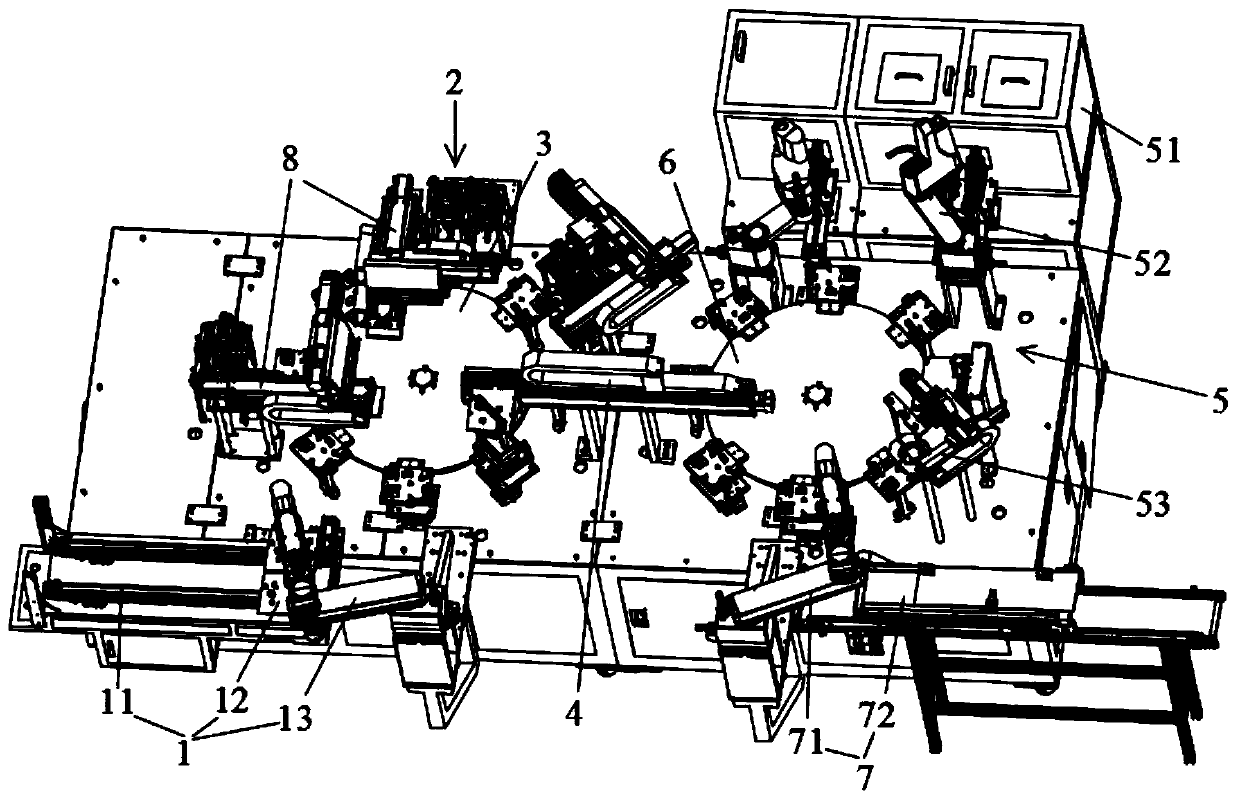 Automatic assembling system of automobile door lock connector, and working process of system