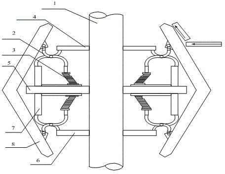 Protection and damping device for ocean platform