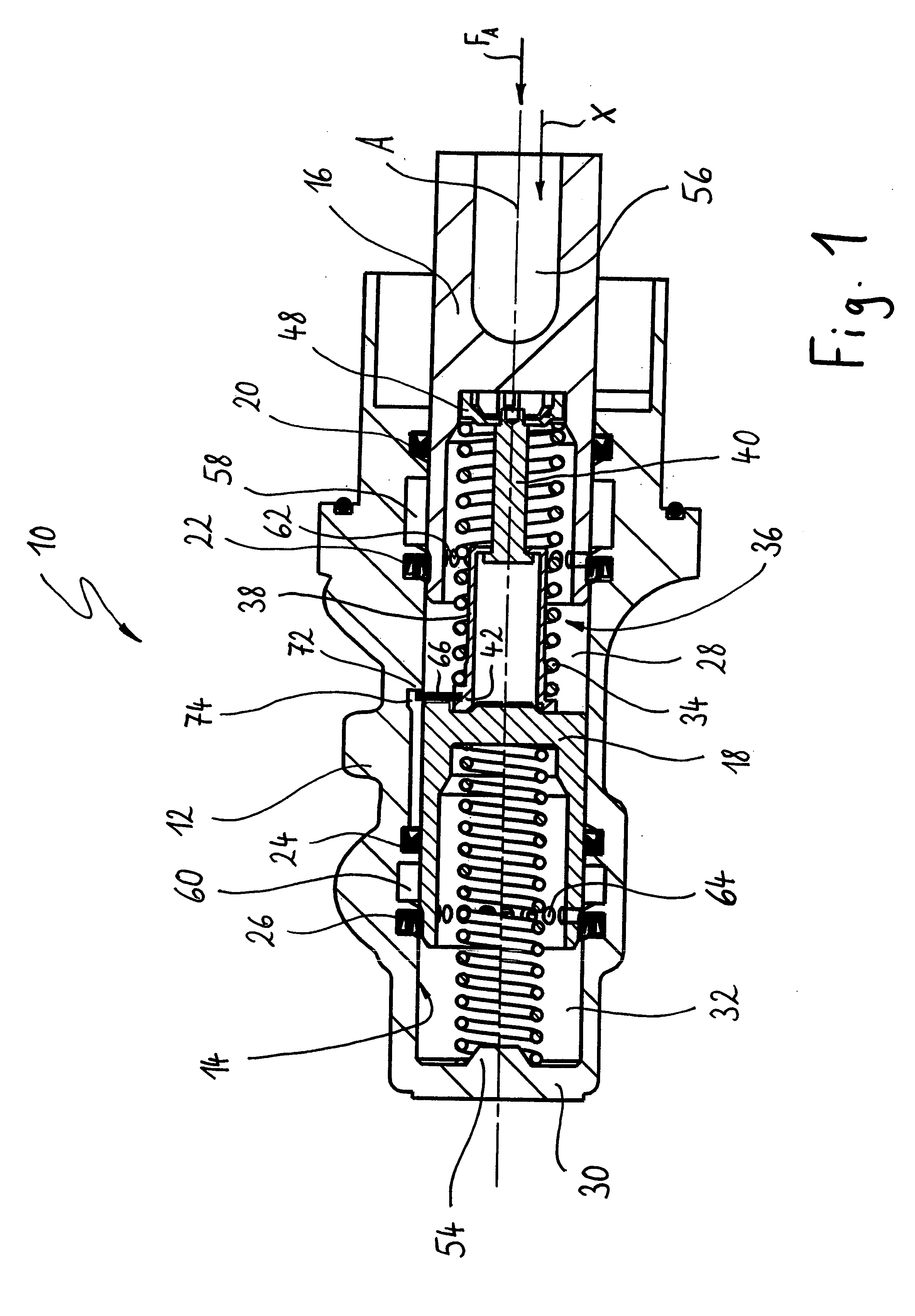 Main cylinder with integrated transportation lock