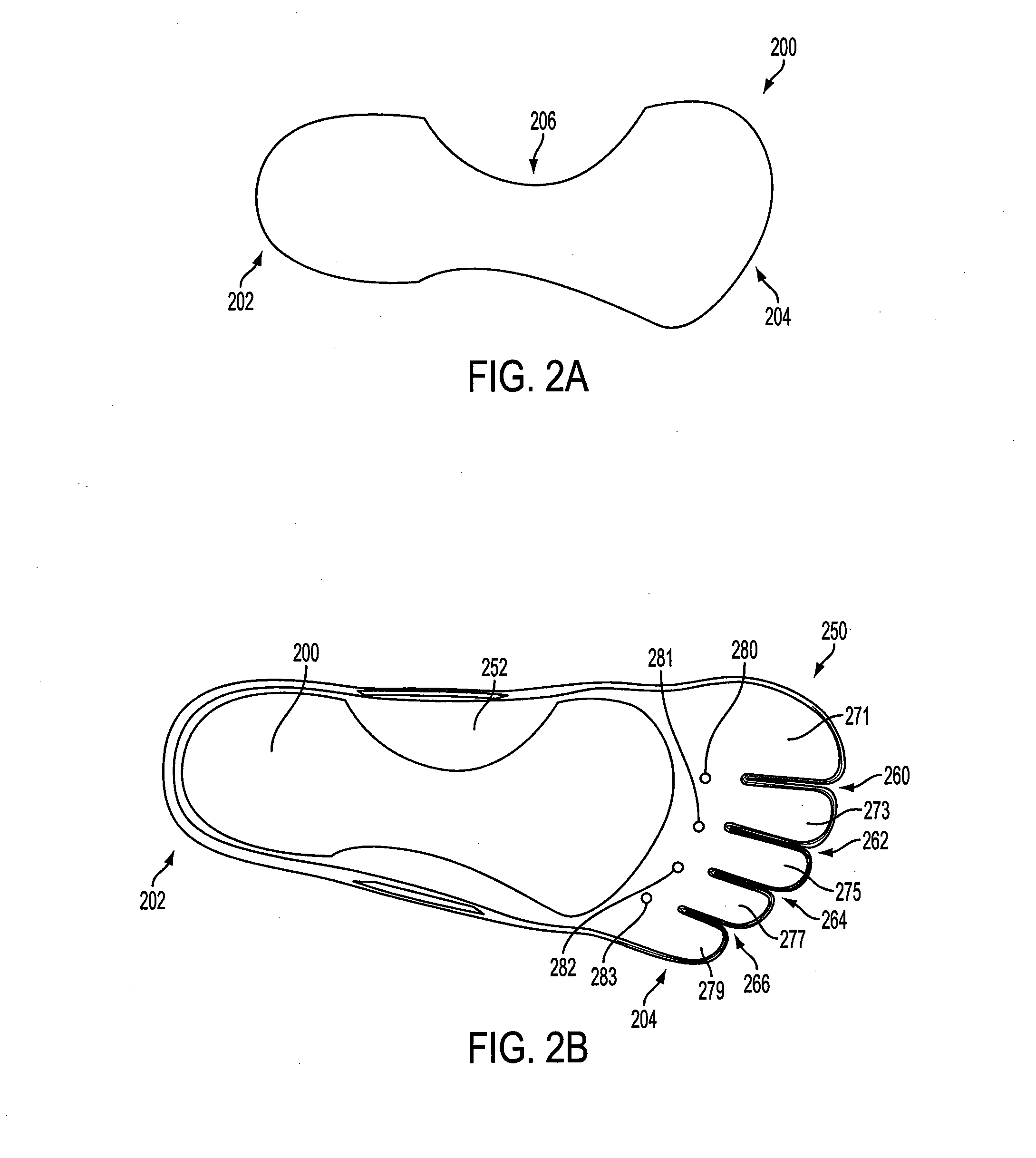 Footwear having independent toe platforms