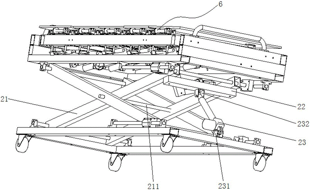 Control system and control method for insertion board type patient transfer trolley