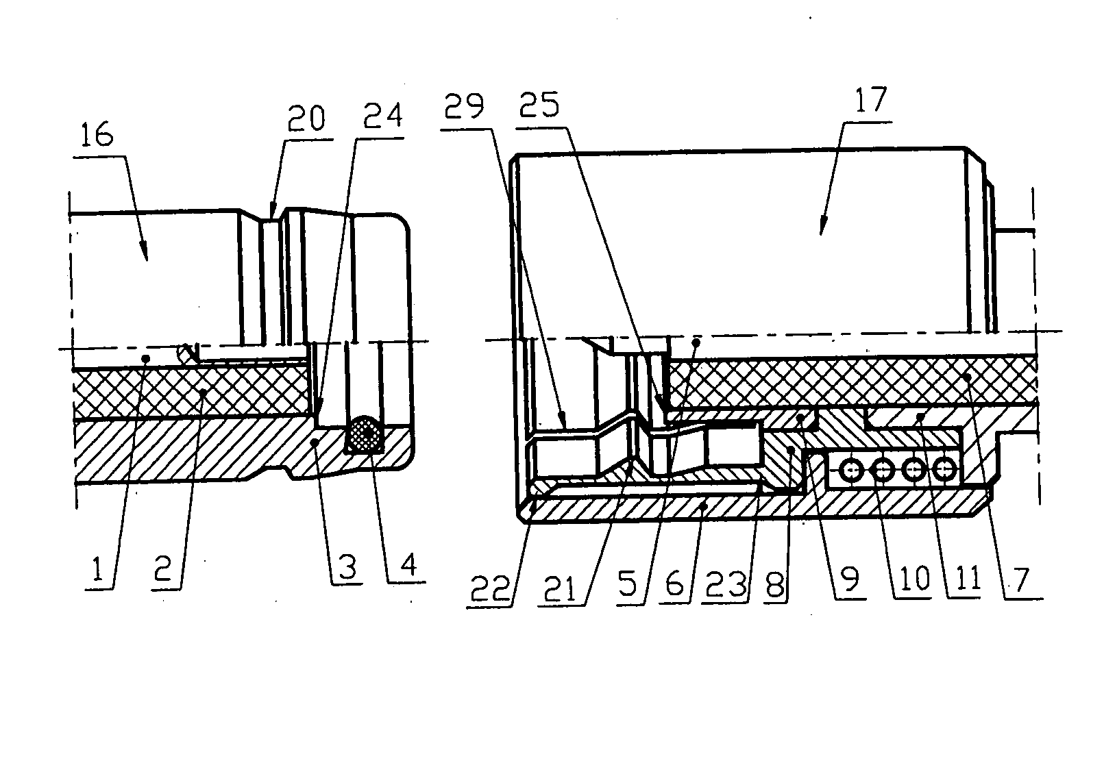 High frequency self-lock connector