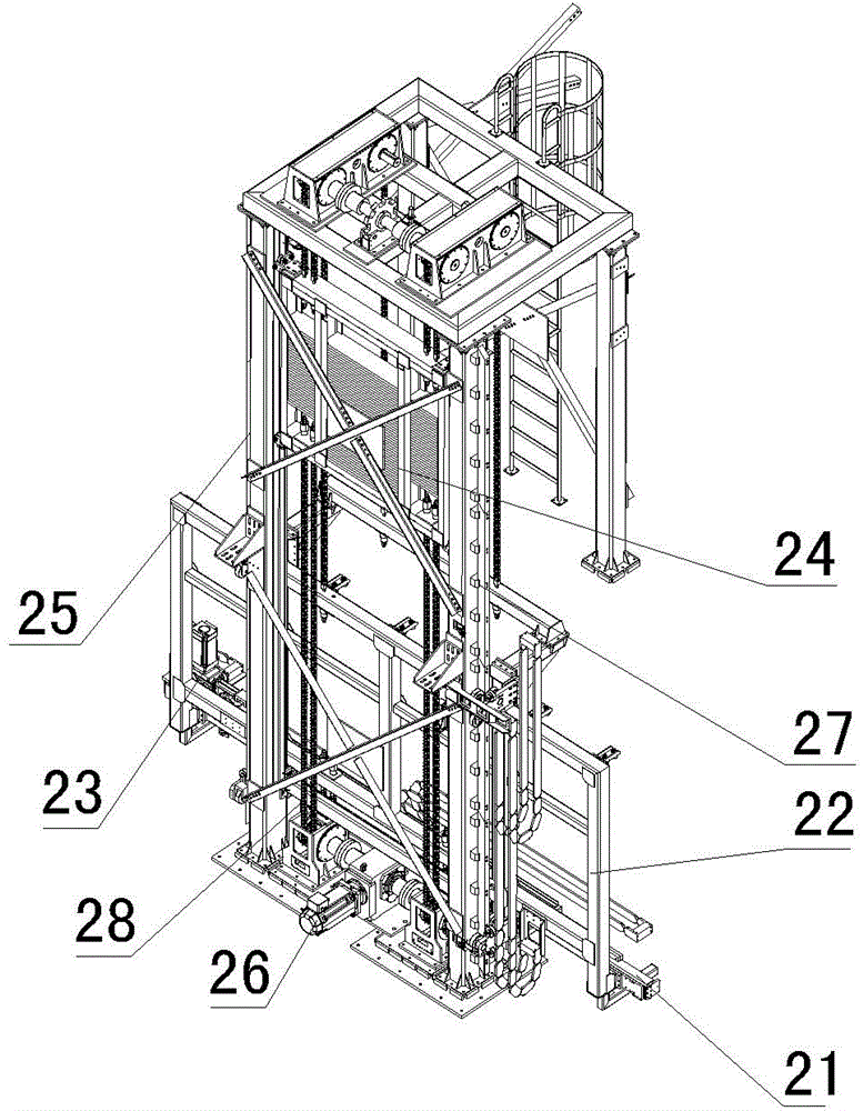 Flexible forming machine for total assembly of vehicle models for air storage