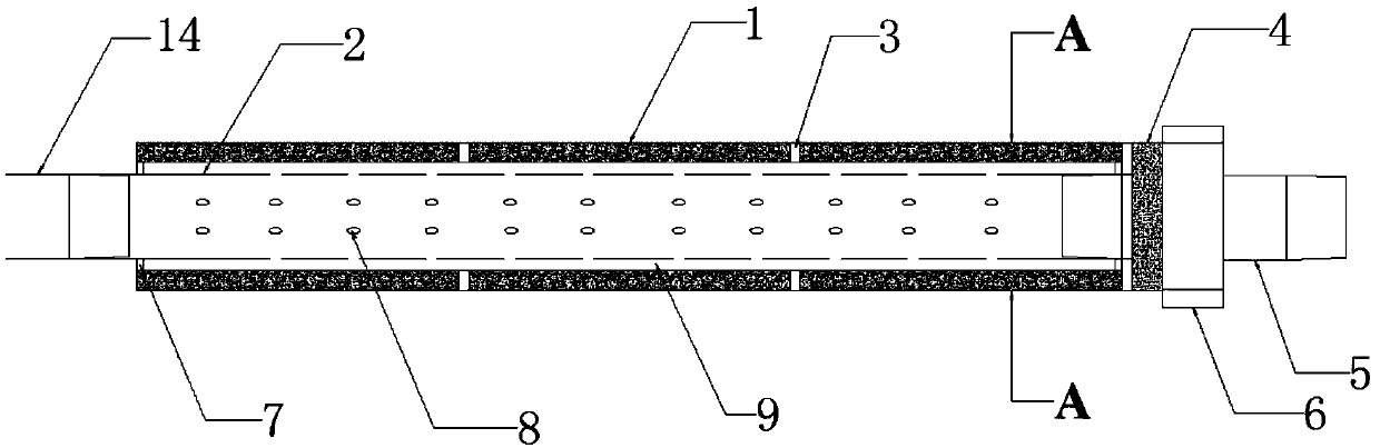 A high-throughput sand filter tube sand control matching string