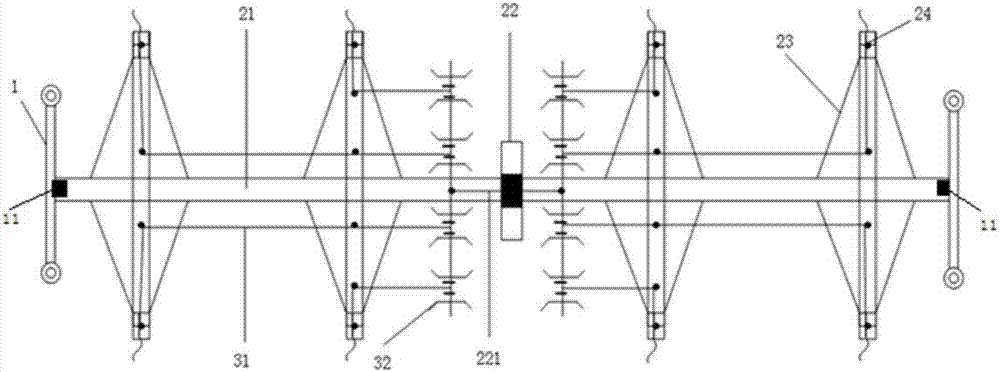 Travelling crane lifting rope type lifting cultivation planting system based on tracks