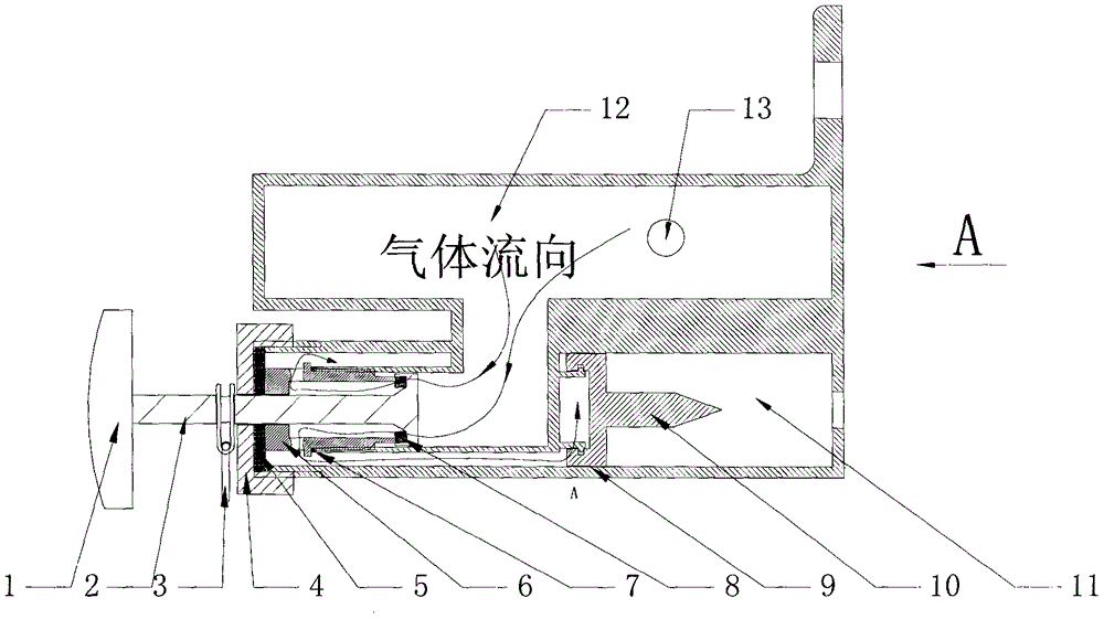 Compressed air energy storage passenger car window breaking device