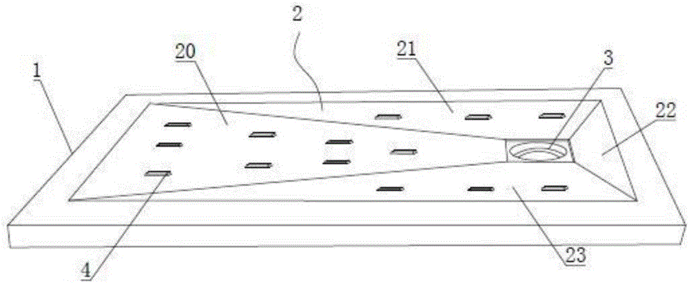 Guide flow bottom plate