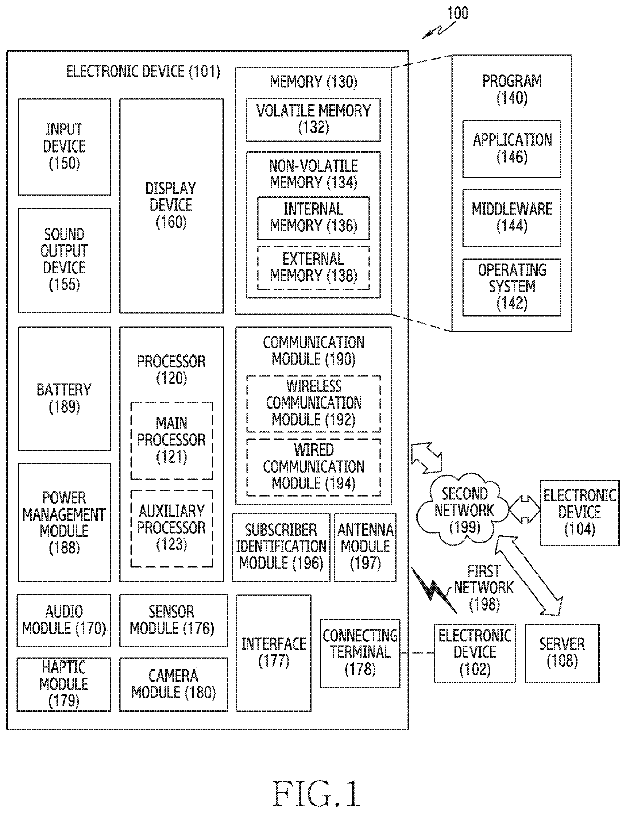 Electronic device including optical members that change the optical path