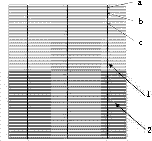 Low-cost efficient solar cell electrode grid line structure