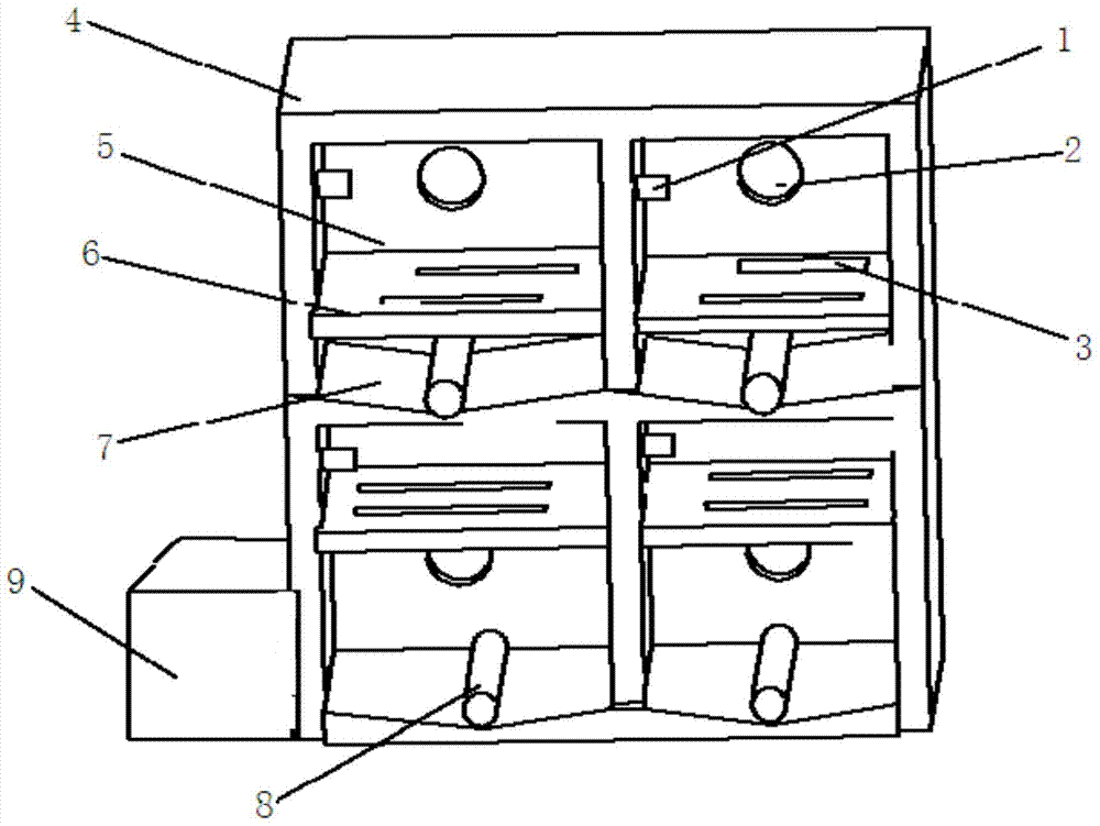 Multi-cavity separated taking type vacuum drying box