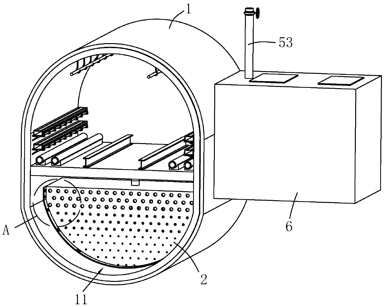 Novel underground comprehensive pipe gallery transportation system