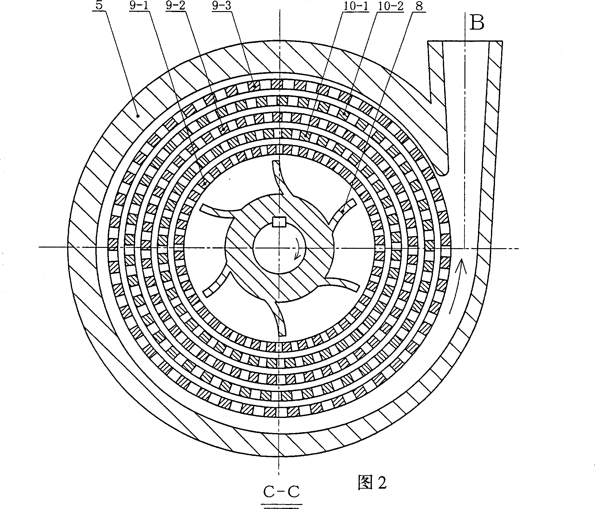 Rotary impact type fining, homogenizing and emulsifying apparatus