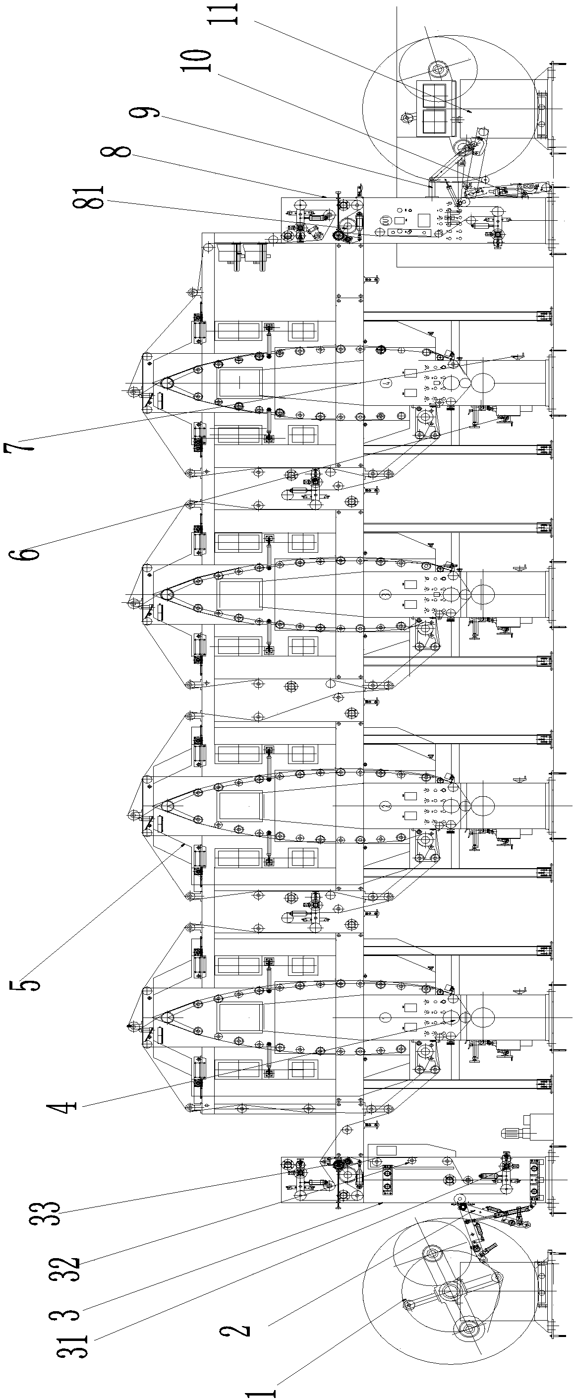 High speed gravure printing machine