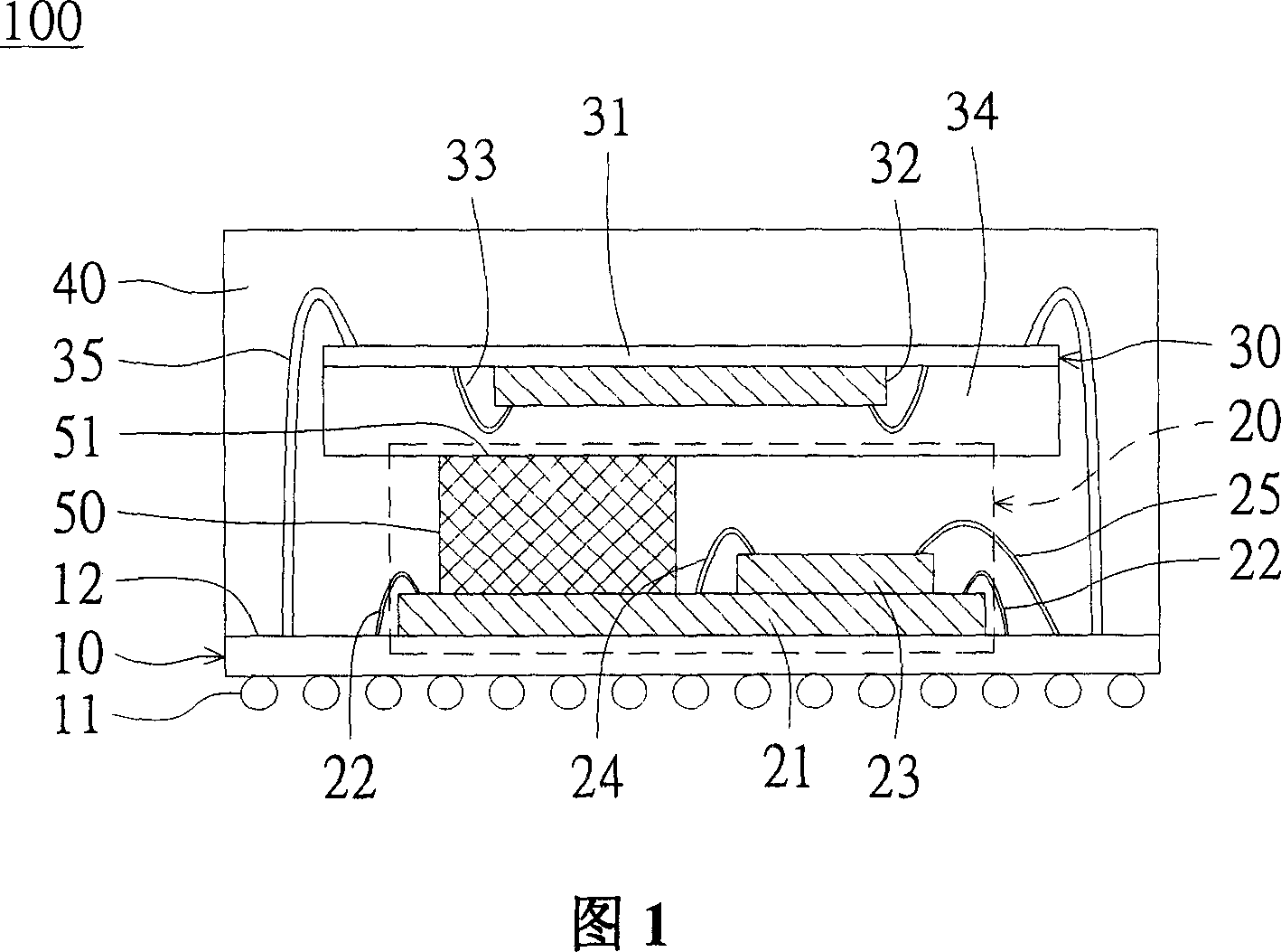 Packing structure with stacking platform