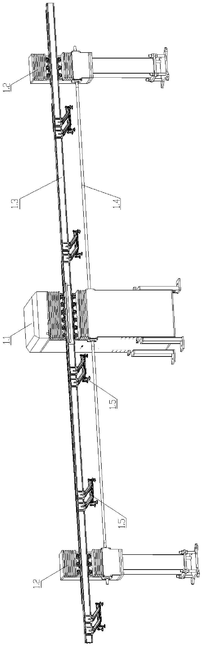 Automatic production line for metal plate punch forming and production process thereof