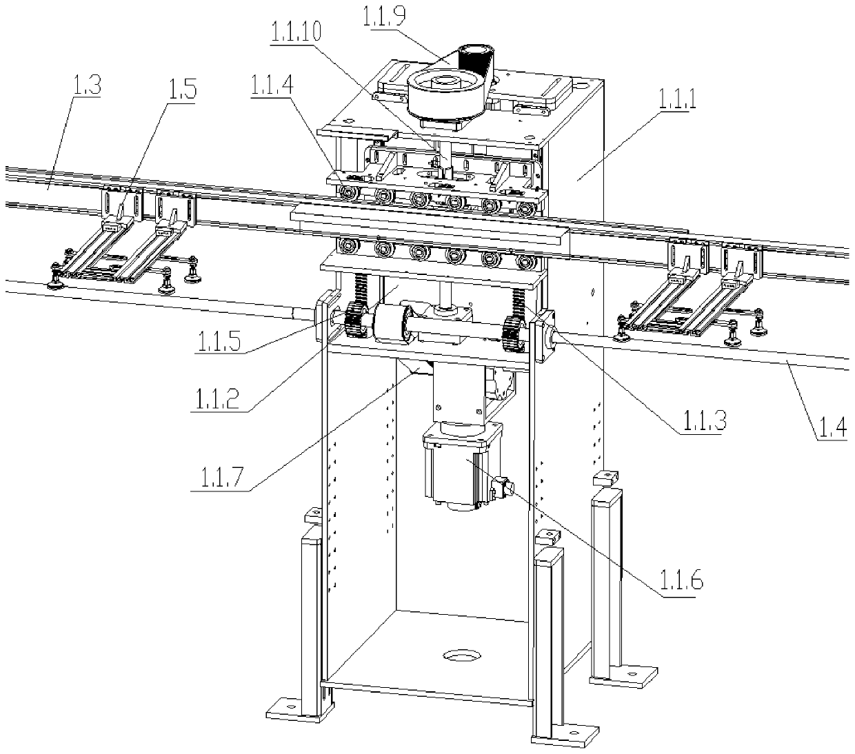 Automatic production line for metal plate punch forming and production process thereof