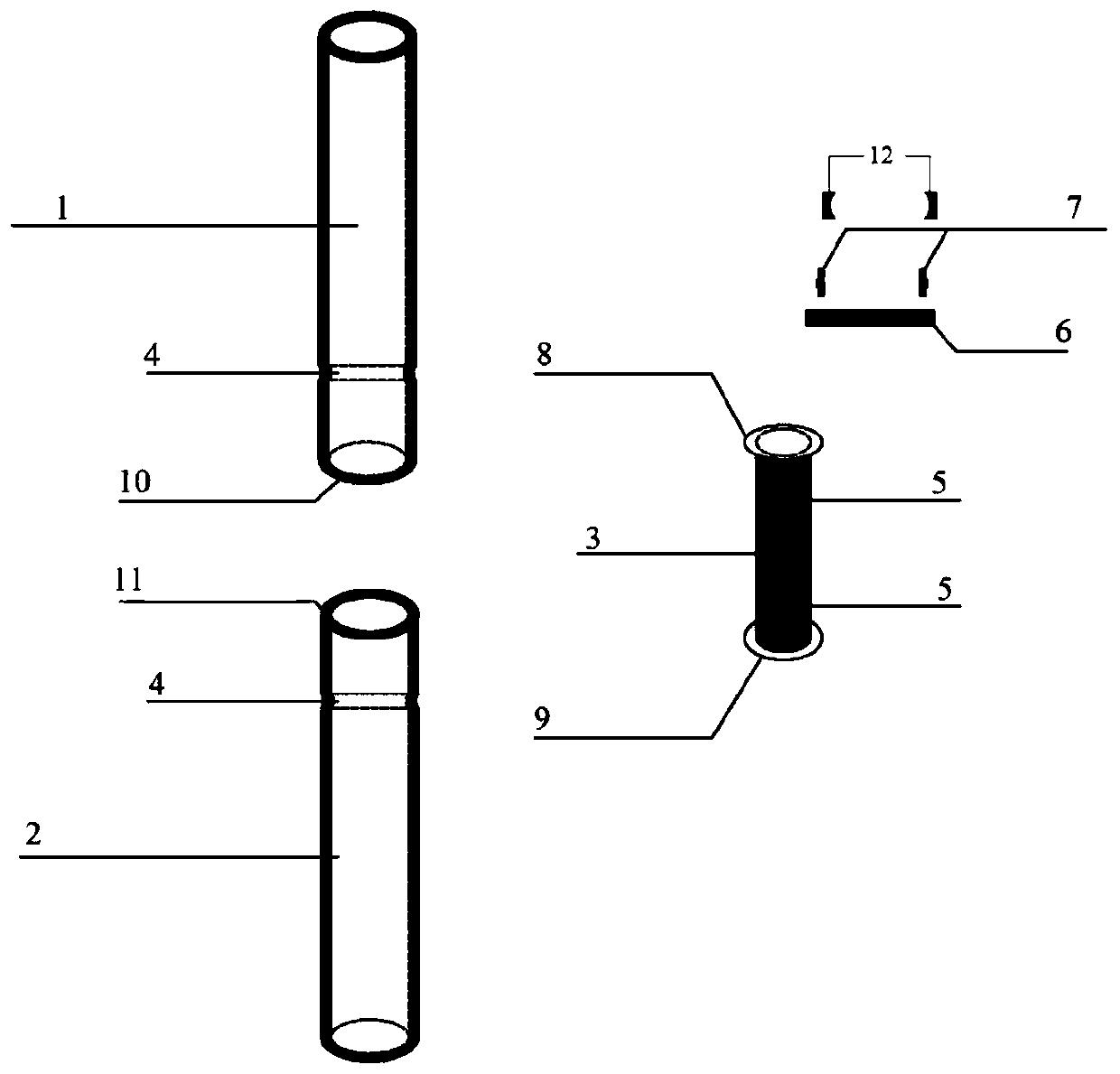 Plug pin type connection structure for prefabricated hollow uplift piles