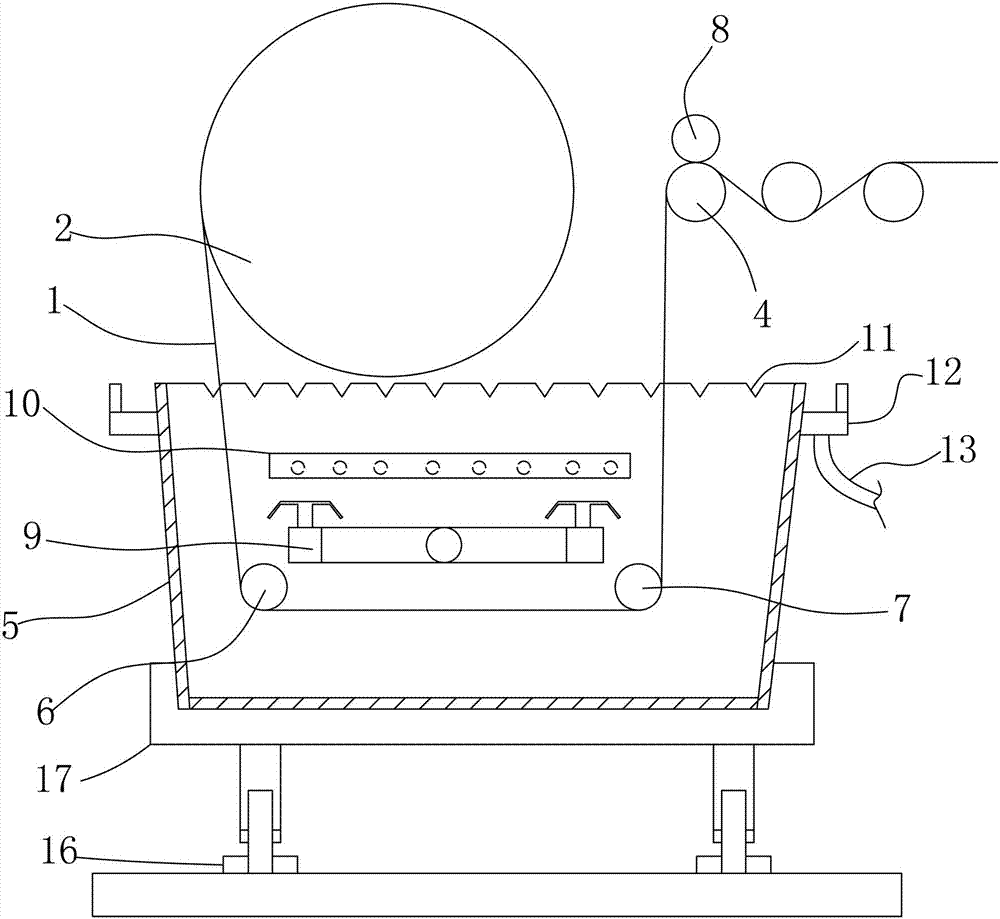 A water-permeable film production device