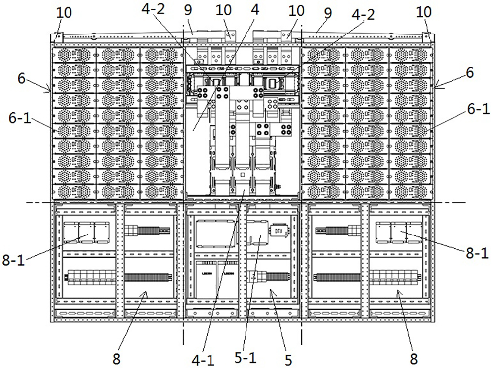 Power distribution system of direct current charging equipment and direct current charging equipment