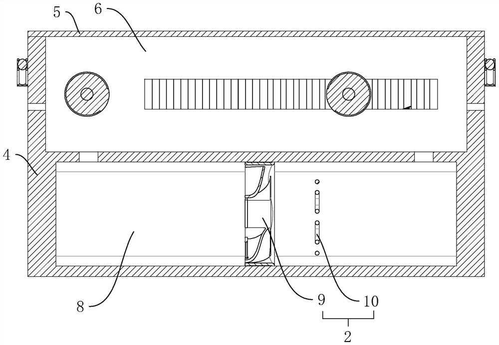 A stretching oven with adjustable damping force