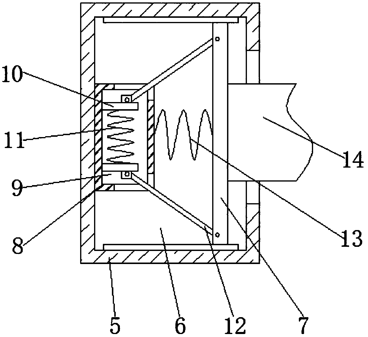 Built-in power line type computer display screen mounting rack