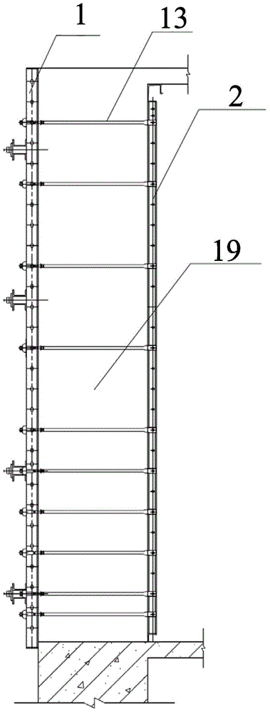 Outside-steel, inside-aluminum, outside-climbing and inside-crossing comprehensive formwork system