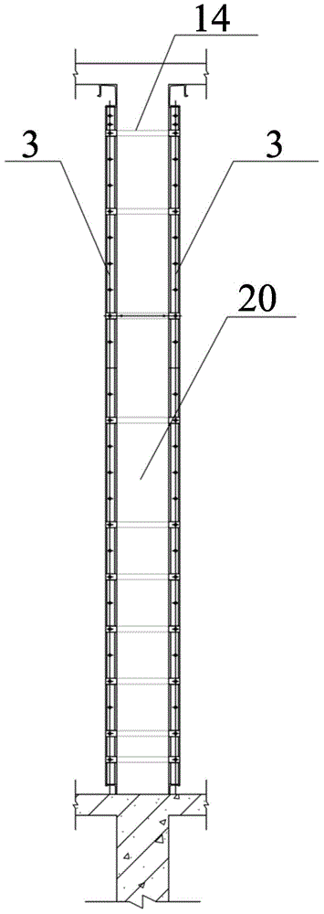 Outside-steel, inside-aluminum, outside-climbing and inside-crossing comprehensive formwork system