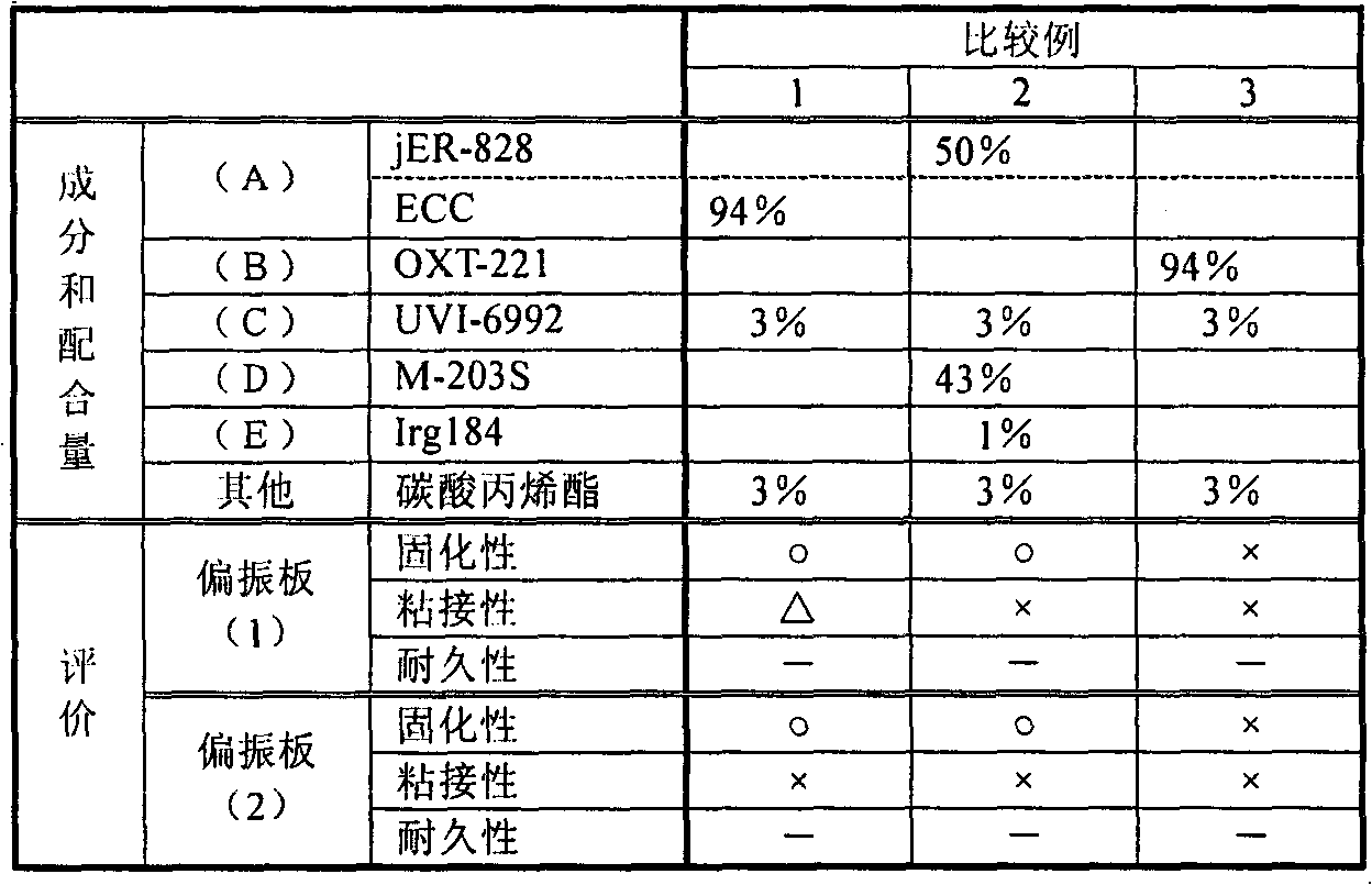 Photocurable adhesive composition, polarizing plate and a process for producing the same, optical member and liquid crystal display device