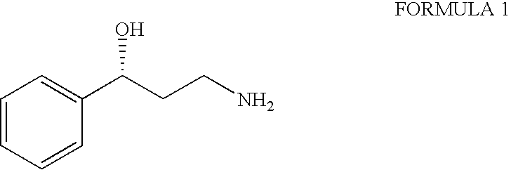 Process for the preparation of enantiomerically pure 3-phenyl-3-hydroxypropylamine