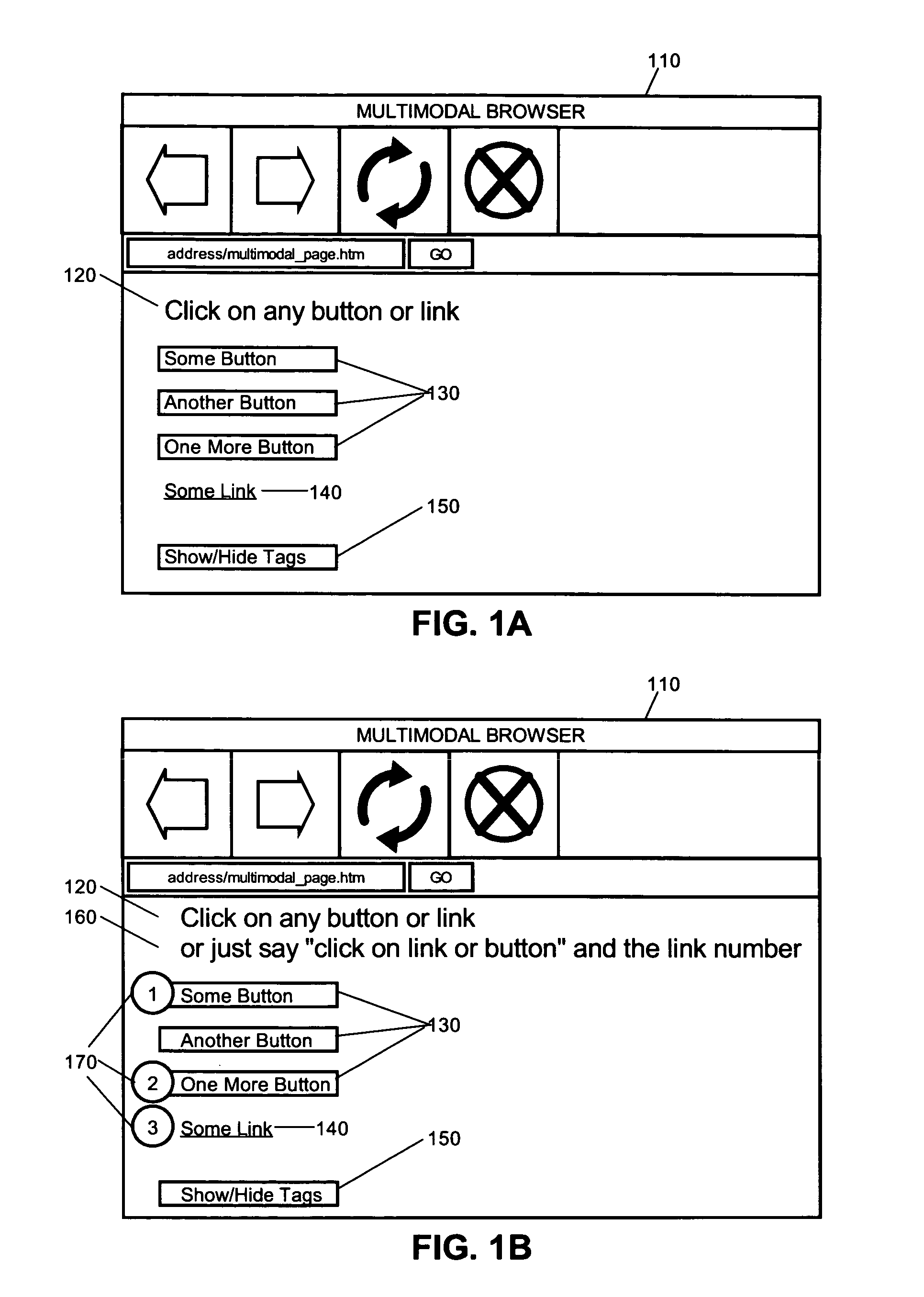 Enabling voice click in a multimodal page