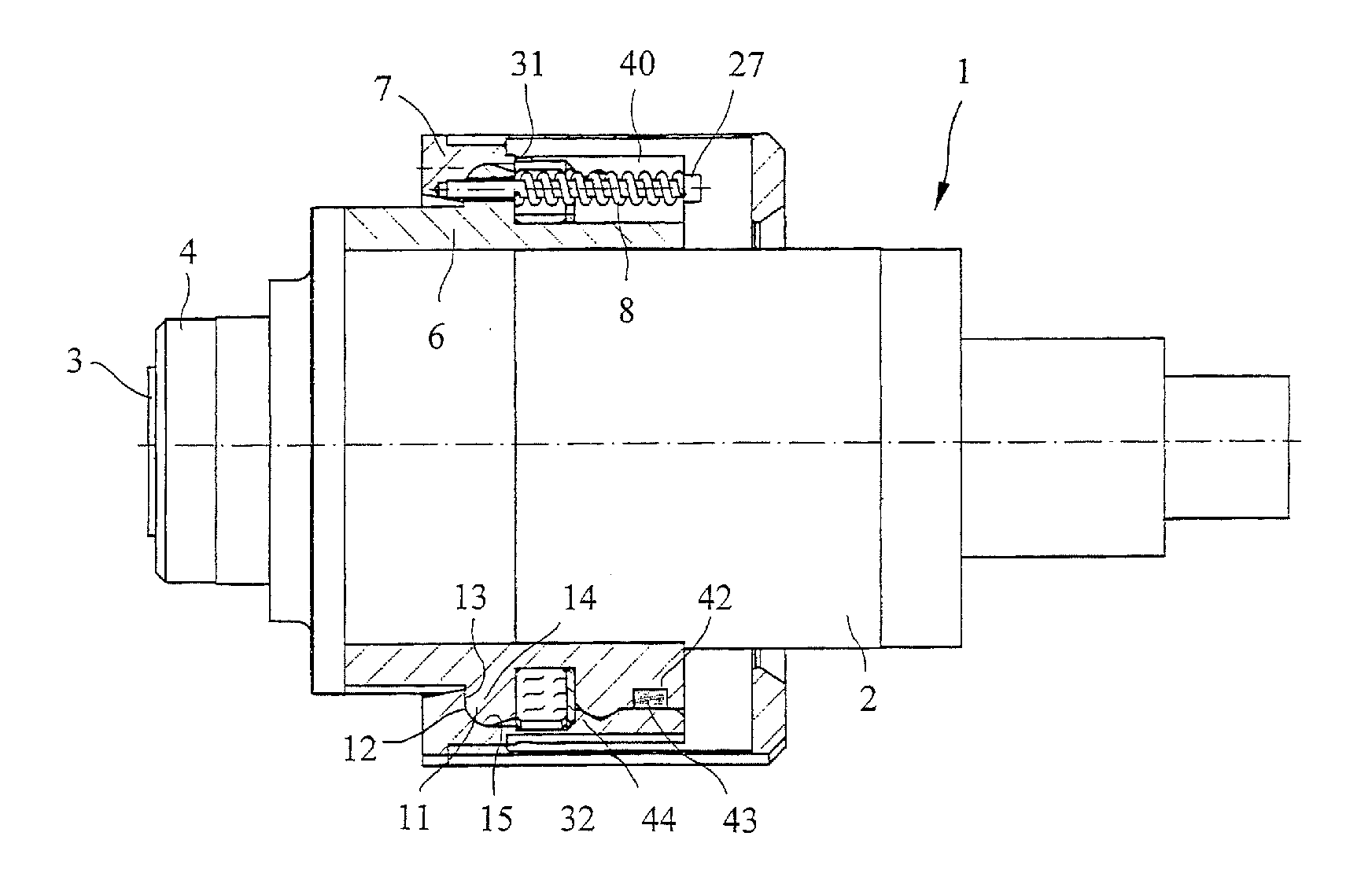 Device to hold a work spindle