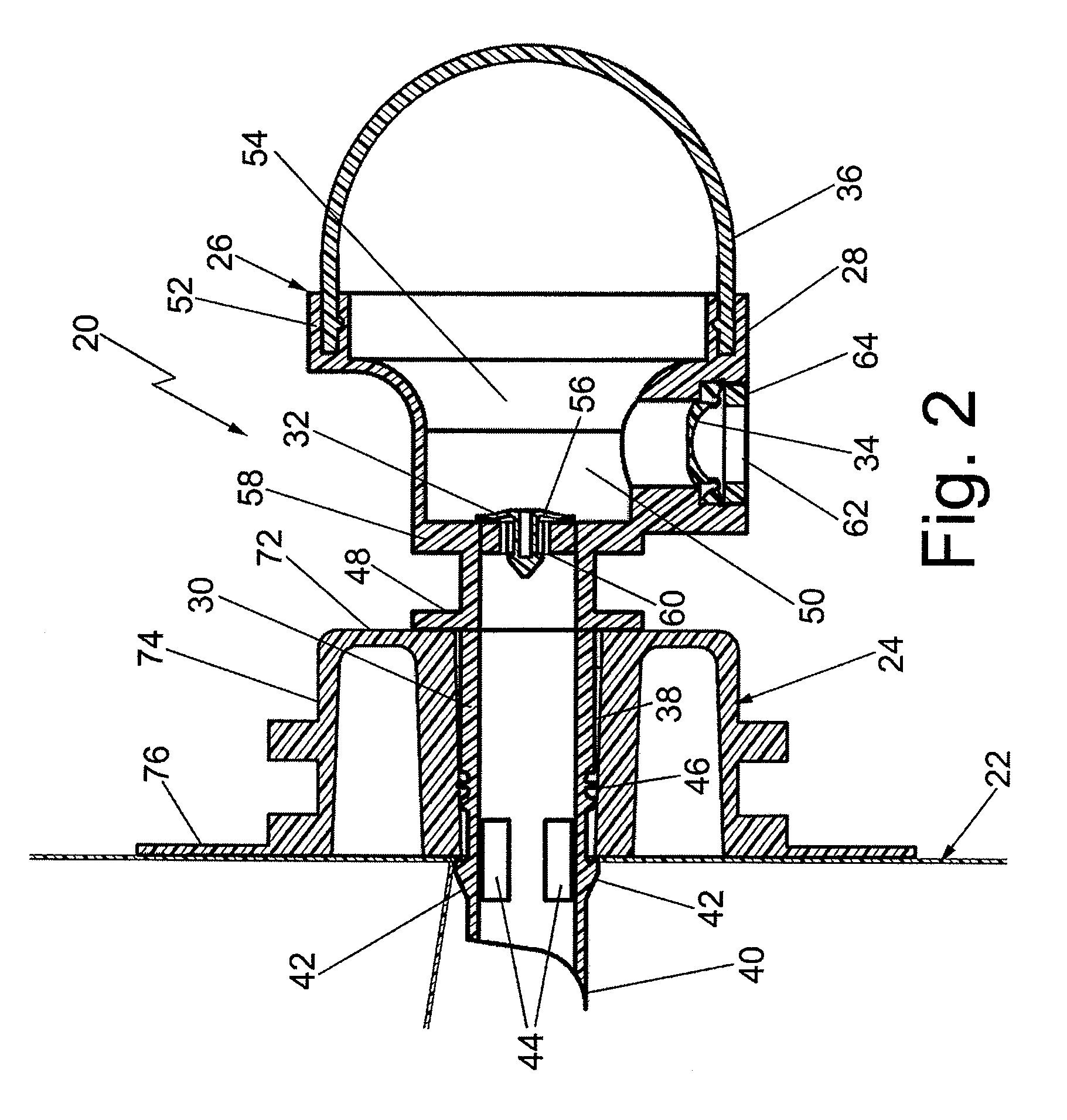 Volumetric metering fitment and package including the same