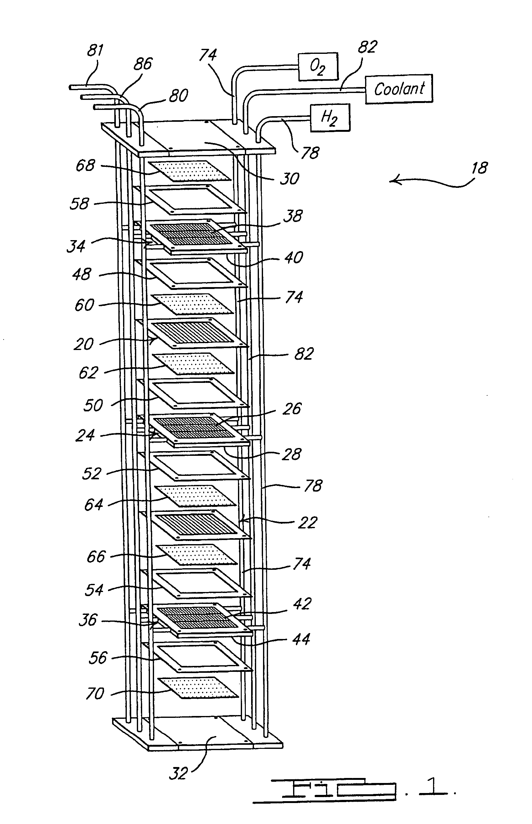 Variable active area for fuel cell