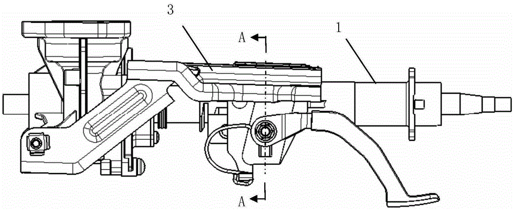 Four-way adjustable collapse energy-absorbing steering column