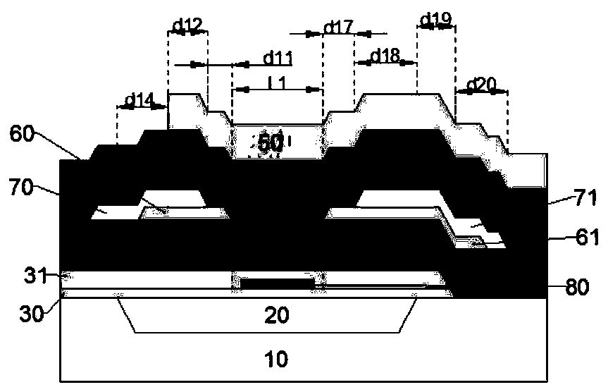 Bulk acoustic wave resonator provided with insertion structure and temperature compensation layer, filter and electronic equipment